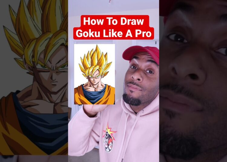 How To Draw Goku EASY 😍 Dragon Ball Z #shorts #art #drawing