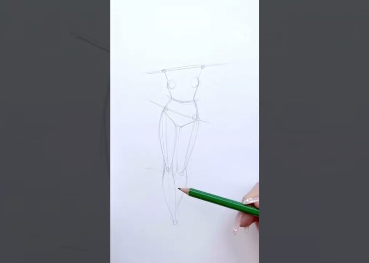 How-To Draw A Fashion Figure (Croquis). “Fashion Art School” #drawingtutorial #fashionillustration