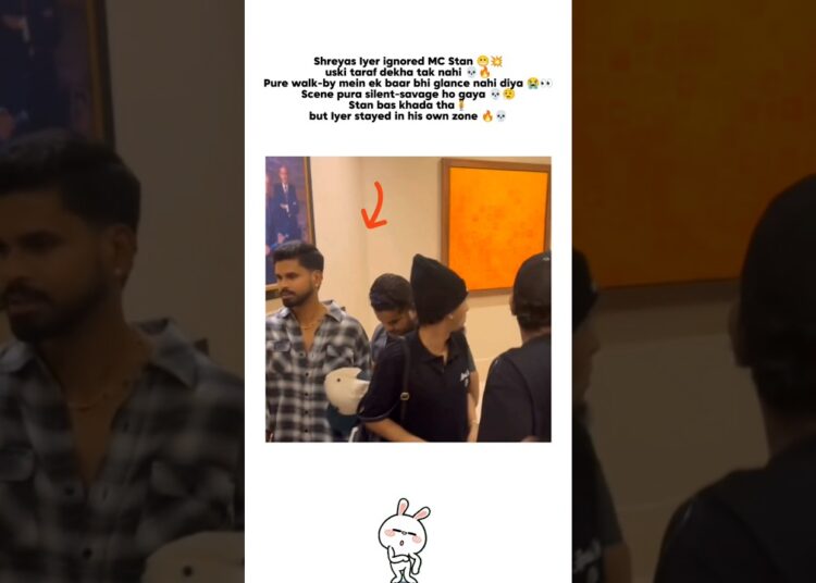 Shreyas Iyer ignored Mc Stan 😬💀 #shreyasiyer #mcstan #ignored #celebrity