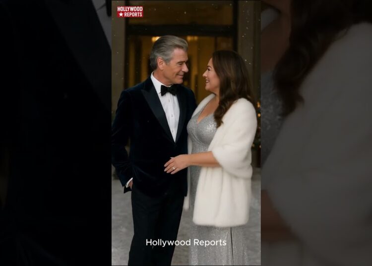 Pierce Brosnan & Keely Shaye Smith: Winter Gala Elegance #shorts #hollywood  #celebrity