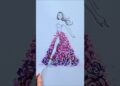 Would you wear this Rose Dress? 💜#art #artwork #artist #draw #drawing #satisfying #fashion #style
