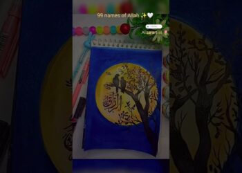 #calligraphy #painting #islamicshorts #artwork #allah #artist #new #naatsharif #calligraphy