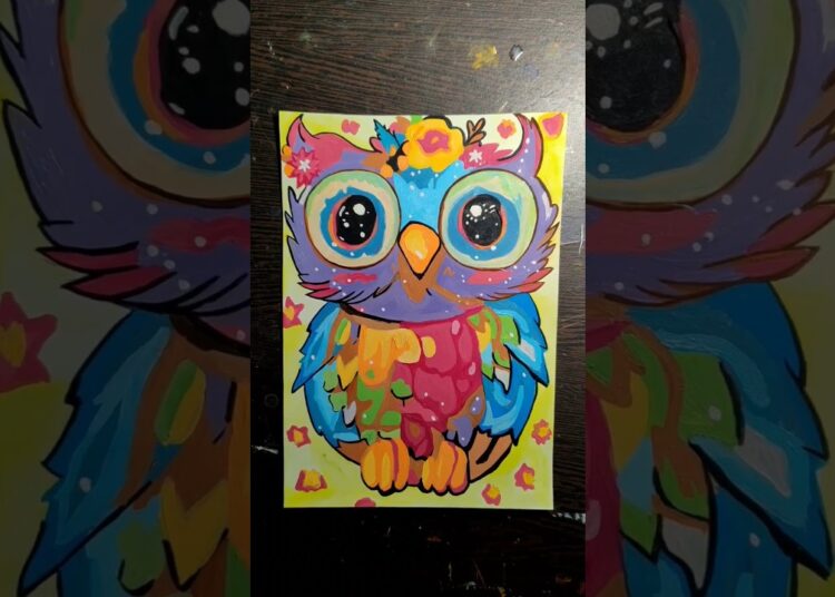 Ullu Owl painting.   #art #shorts