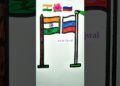 India Flag 🇮🇳 Russia Flag 🇷🇺#art #republicday #artist #shorts #shortsfeed #artbyujjwal