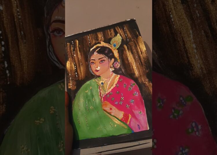 Apsara Radharani drawing😇 #trending #painting #radhekrishnaa #artist #like