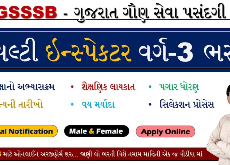 GSSSB Royalty Inspector Bharti 2025 | Royalty Inspector Gujarat Bharti 2025 | GSSSB Recruitment 2025