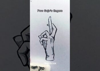 Pov: Gojo’s fingers 🎀✨#howtodraw#drawing #art #artist #draw #tutorials