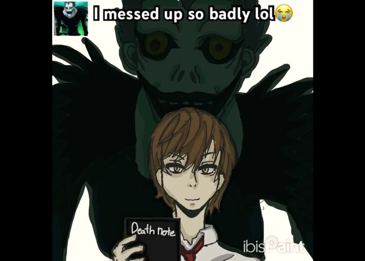 I hate this drawing sm🥲💔 #art #deathnote #speedpaint #sketch #trending