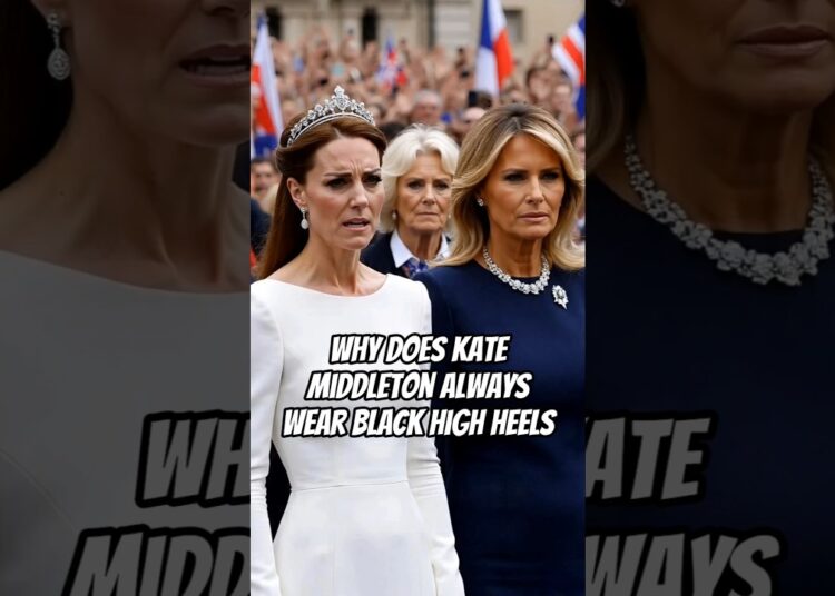 Why does Kate Middleton always wear black high heels #catherine #royal #kate #camilla #william #anne