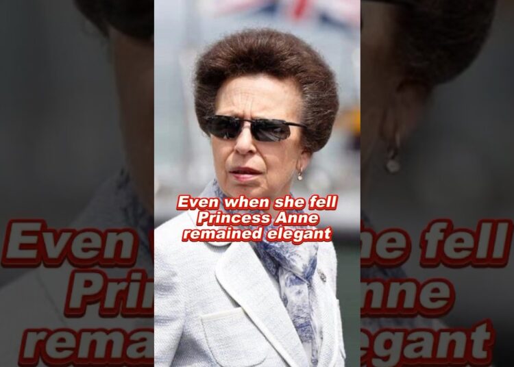 Even when she fell, Princess Anne remained elegant #fyp #foryou #royal #camilla