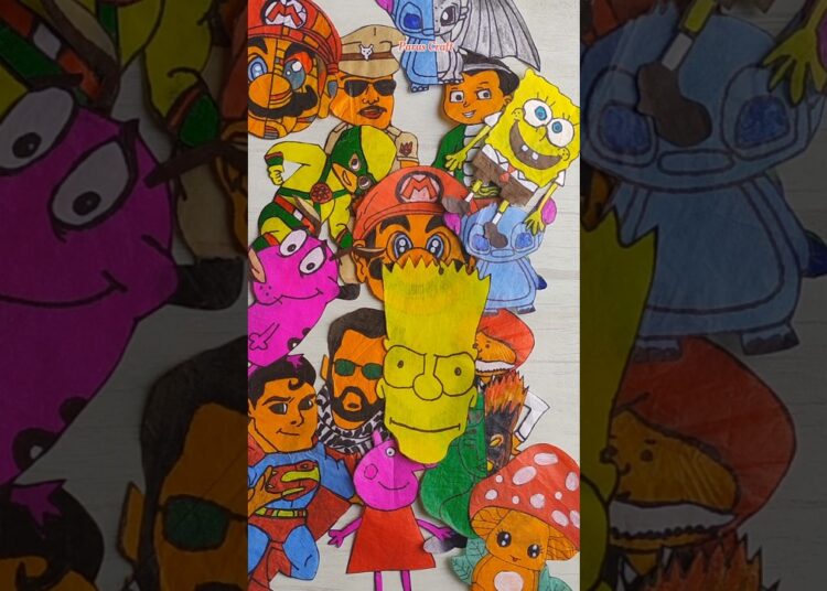 All Cartoon Drawing Art ✍️ #shorts #parascraft #art #drawing #cartoon #trending #artist