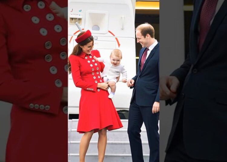 One smile from George melts his parents#royal #princewilliam #princesscatherine #princegeorge