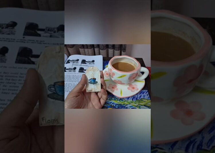 From a Tea Bag to a Bookmark. #teabag #tea #teacup #bookmark #art #teathemedbookmark #apnabanale