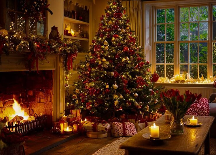 Classic Christmas Music with a Fireplace | Frank Sinatra, Nat King Cole, Dean Martin 🎄 3 Hour