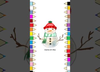 Snowman Drawing #shorts #snowman #art #artwork #art #drawing #artist #digitalart