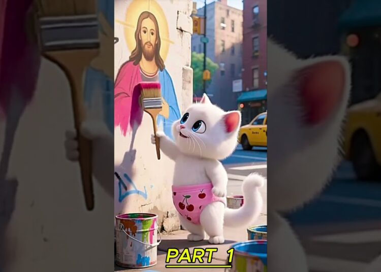 Artist Cat Aur Uski Painting 🎨🐾