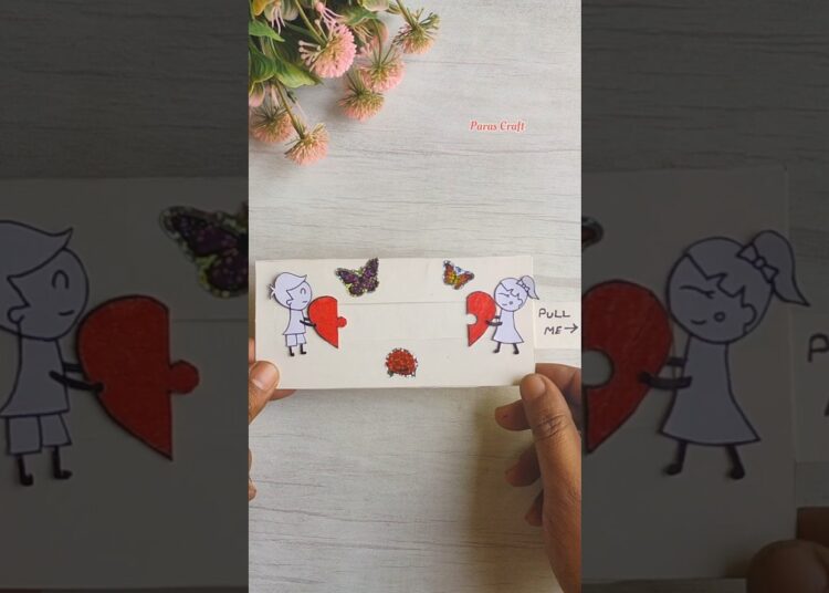 Valentine’s Day Special Card ❤️ #shorts #parascraft #art #artist #drawing #cartoon #trending #love
