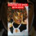 Painting Ice Spice… With Actual SPICE 😳🌶️ #art #portrait #shortsfeed #icespice