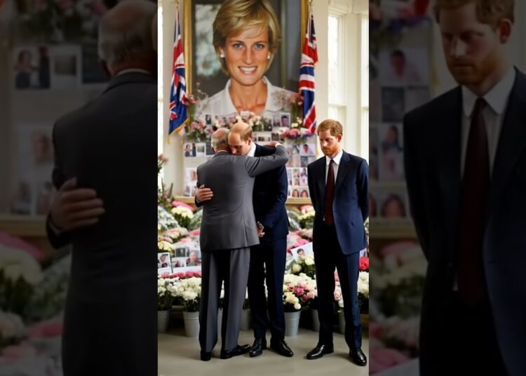 Royal family at Princess Diana memorial service #kingcharles #diana #princewilliam #princeharry