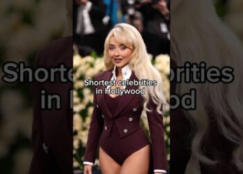 shortest celebrities in Hollywood 🤭 #celebrity #sabrinacarpenter #arianagrande #hollywood