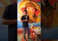 Police 👮‍♀️ ne pakad liya! 😳 #day7 #painting  #ganeshart #wallart #art #viral #shorts