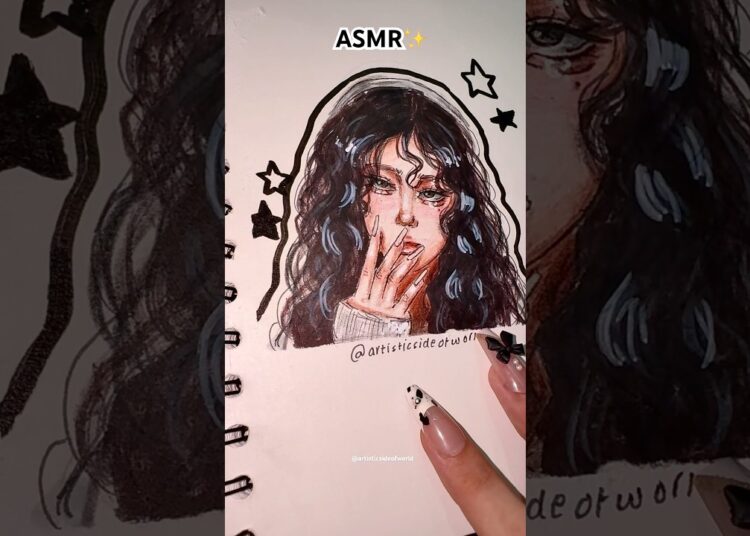ASMR drawingg??#art #drawing #satisfying #artist #asmr #ASMR #fypシ  #shorts