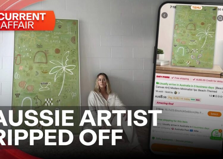 Aussie artists fuming over ‘rock-bottom’ Temu rip-offs | A Current Affair