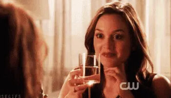 Blair Waldorf takes a sip of wine and smiles pointedly at her mother