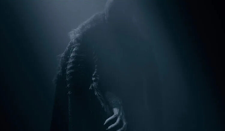 Nosferatu lurking in the shadows in "Nosferatu"