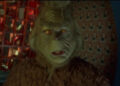 Jim Carrey's Grinch is seen in closeup in How The Grinch Stole Christmas