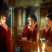 Frankenstein, Dr. Frankenstein looking at himself in a three-way mirror