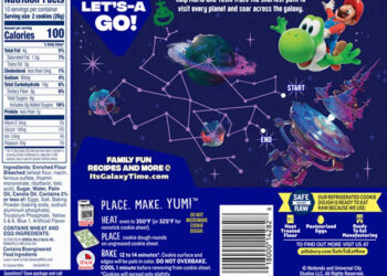 pillsbury super mario galaxy movie cookie box