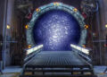 The stargate lit up in Stargate SG-1