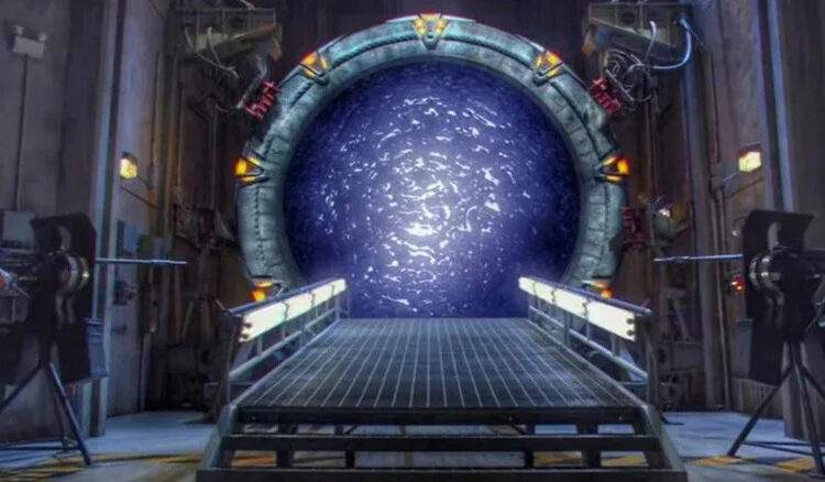 The stargate lit up in Stargate SG-1