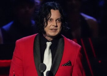 Inductee Jack White of The White Stripes speaks during the 2025 Rock and Roll Hall of Fame Induction Ceremony on Saturday, Nov. 8, 2025, at L.A. Live in Los Angeles. (AP Photo/Chris Pizzello)