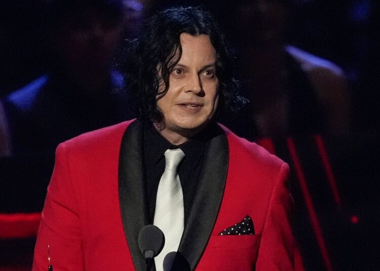Inductee Jack White of The White Stripes speaks during the 2025 Rock and Roll Hall of Fame Induction Ceremony on Saturday, Nov. 8, 2025, at L.A. Live in Los Angeles. (AP Photo/Chris Pizzello)