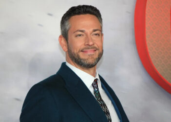 Zachary Levi at Shazam! Fury of the Gods UK premiere.