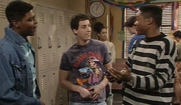 Denny, Smitty, and Theo from The Cosby Show (1984)