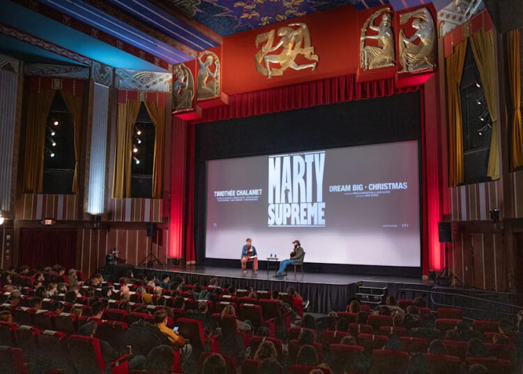 Advanced screening of ‘Marty Supreme’ held at Brookline’s Coolidge Corner Theatre