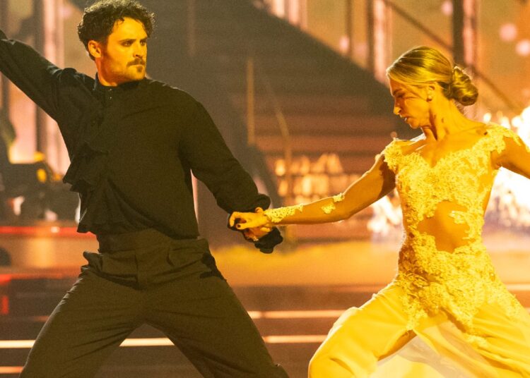 Dylan and Daniella lighting up the dance floor with their moves