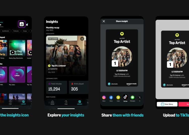 Amazon Music and TikTok roll out new ‘Share to TikTok’ feature