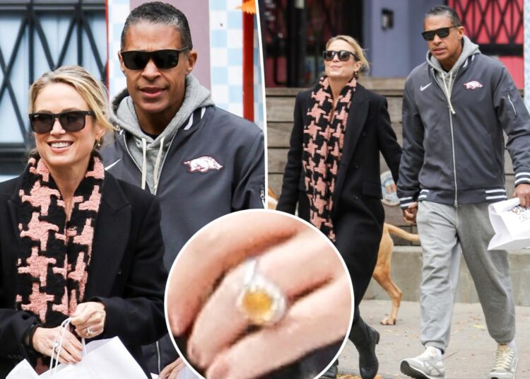 Amy Robach flaunts her massive engagement ring