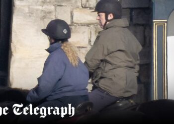 Andrew seen for first time since being stripped of titles