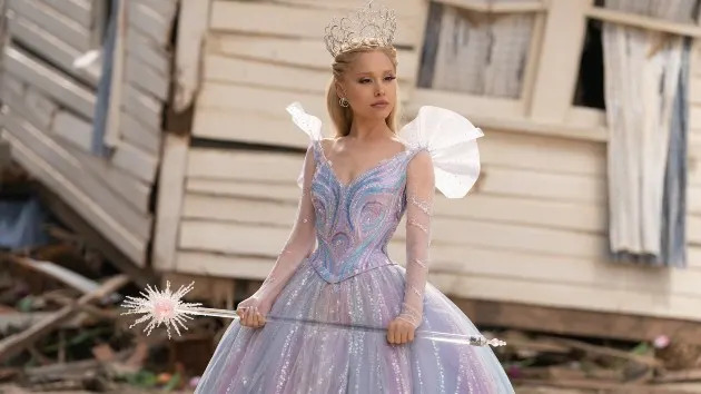 Ariana Grande is Glinda in 'WICKED FOR GOOD,' directed by Jon M. Chu. (Giles Keyte/Universal Pictures)