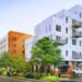 Rendering of The Opaline, an affordable housing initiative targeted at Nashville's musicians. The Opaline will have 251 rental units, offering studios all the way up to three bedrooms, ranged $1,100 to $1700, for families at 60% of area median income. There will also be space on the first floor for artists to practice their craft, a childcare facility and a WeGo Transit center right in front. (Courtesy{ }Holladay Ventures){p}{/p}