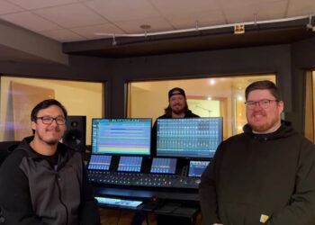 Xavier Archambault, Chad Voight and Alex Maunu are in the studio of xx in Aberdeen, South Dakota.