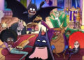 Batman, Batman Jr., and the cast of the animated Bat-Fam.