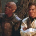 Lou Gossett Jr. as Jeriba and Dennis Quaid as Davidge are stuck on a hostile planet in Enemy Mine