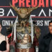 Elle Fanning and Dimitrius Schuster-Koloamatangi attend the World Premiere of 20th Century Studios "Predator: Badlands" at TCL Chinese Theatre on November 03, 2025 in Hollywood, California. (Frazer Harrison/WireImage)