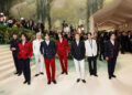 Bang Chan, Han, Felix, Seungmin, Hyunjin, I.N, Lee Know and Changbin of Stray Kids arrive on the red carpet at the Met Gala in 2024. File Photo by John Angelillo/UPI